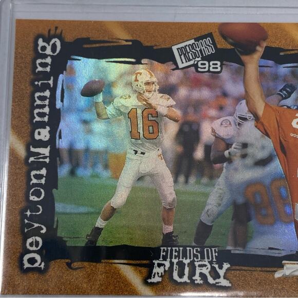 PEYTON MANNING Rare 1998 Press Pass Fields of Fury Rookie Card FF1 - Picture 2 of 3